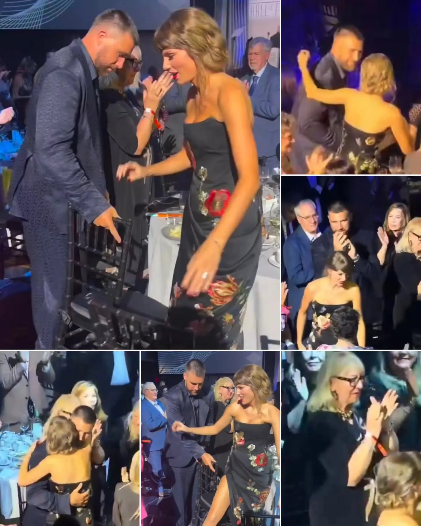 Travis Kelce really had practice in KC, got on a plane and flew to New York to be by Taylor's side as she got inducted into the Songwriters Hall of Fame ❤️