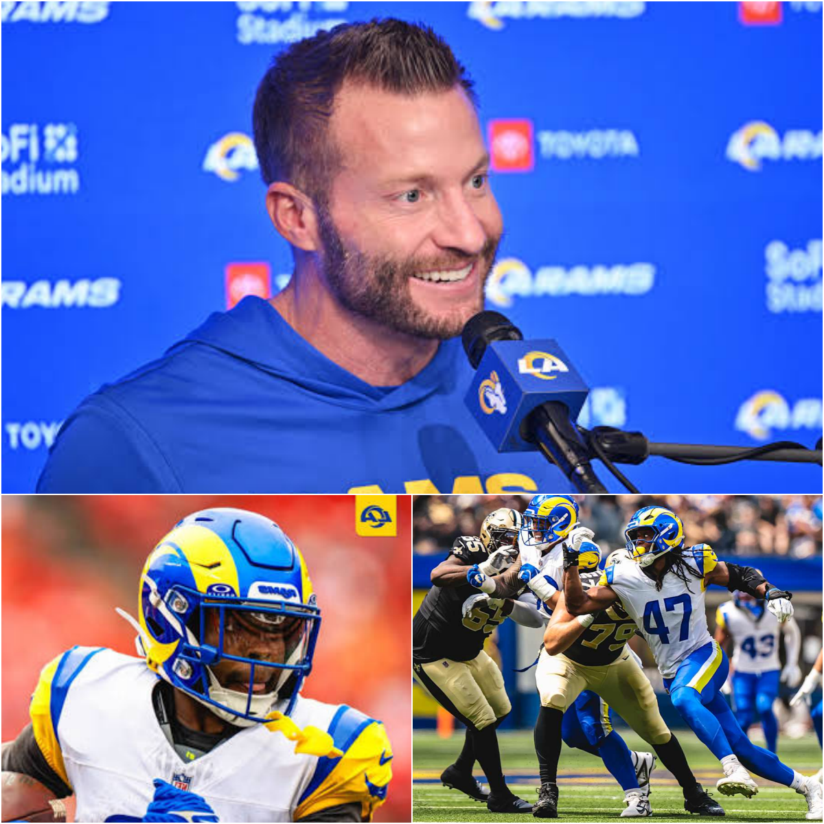 “I THINK I JUST WITNESSED THE RETURN OF A LEGEND...”— Coach Sean McVay could hardly contain his excitement following the game between the Los Angeles Rams and the New Orleans Saints.